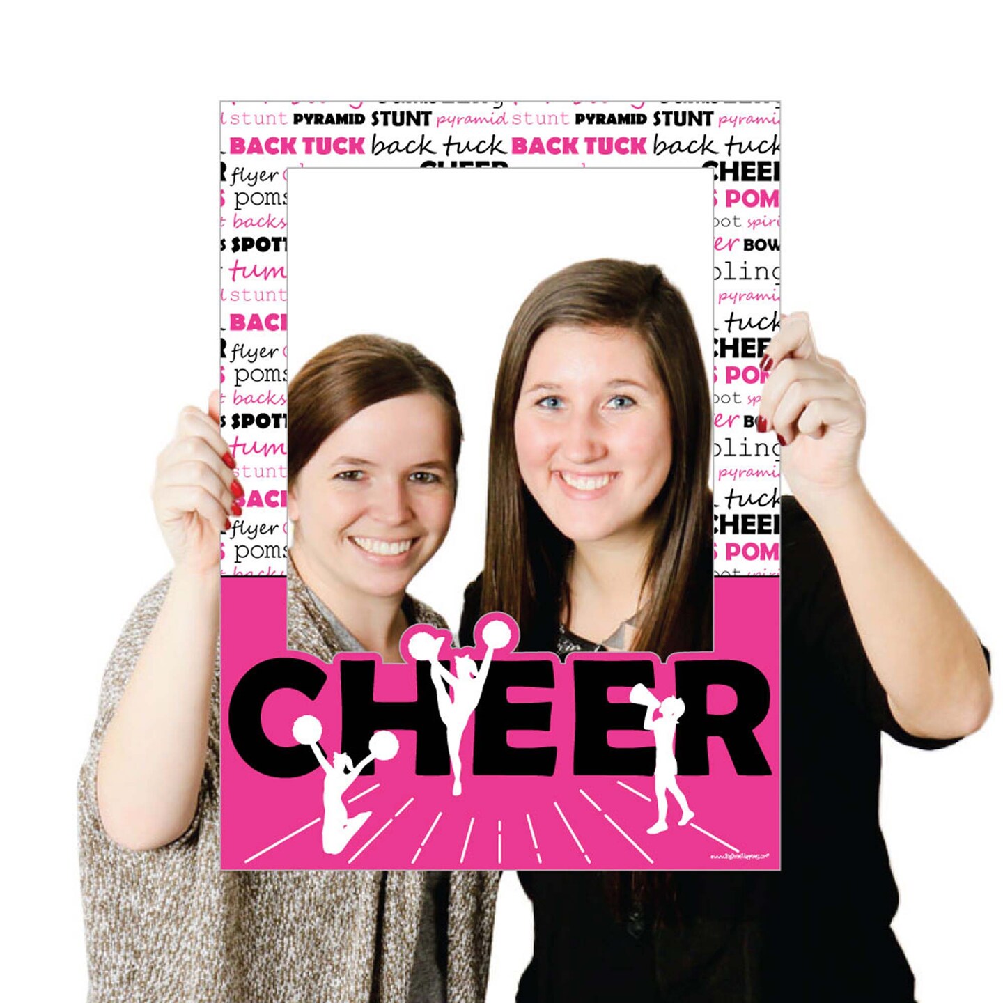 Big Dot of Happiness We&#x27;ve Got Spirit - Cheerleading - Birthday or Cheer Party Selfie Photo Booth Picture Frame &#x26; Props - Printed on Sturdy Material