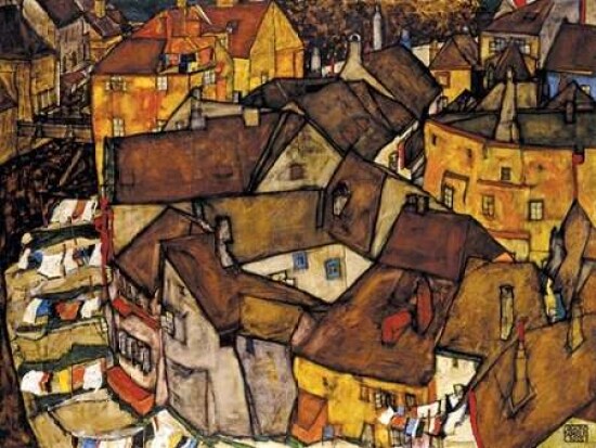 Crescent of Houses The Small City V Poster Print by Egon Schiele - Item # VARPDX3SC1580