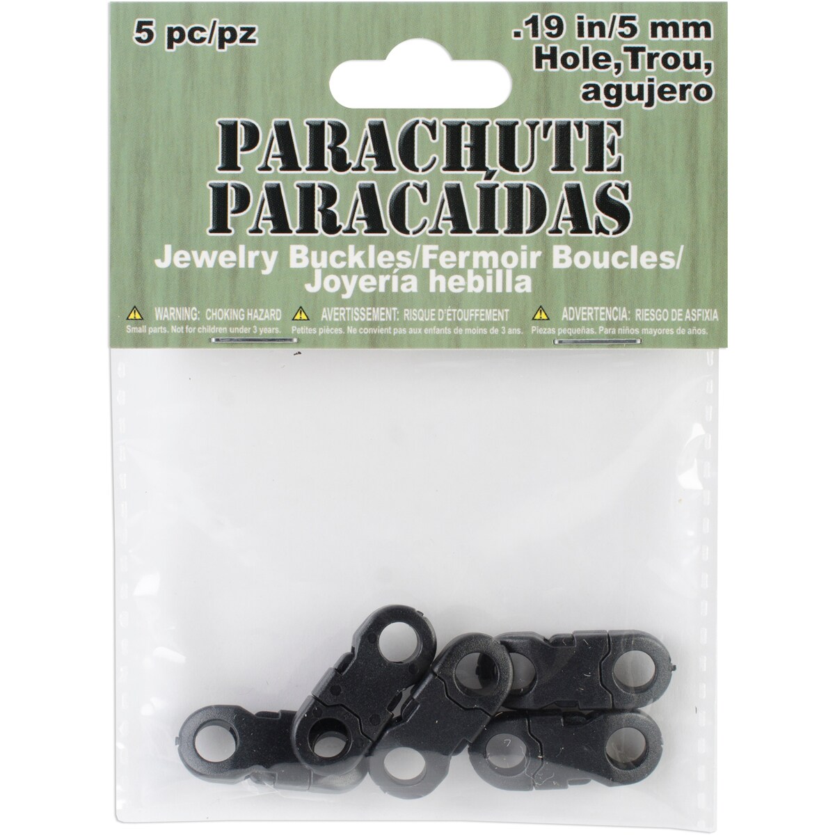 Pepperell Braiding Parachute Cord Jewelry Buckles Mm Pkg Black Michaels