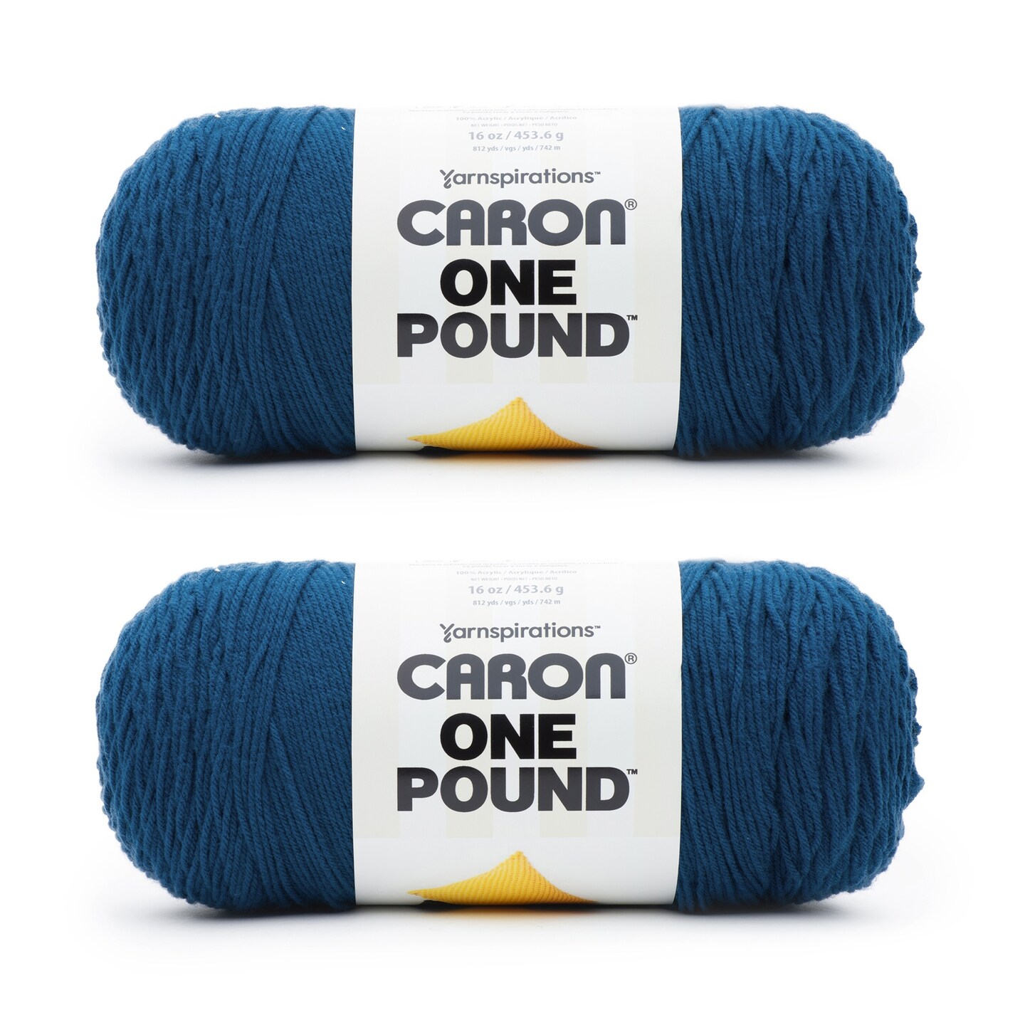 Caron One Pound Ocean Yarn - 2 Pack of 454g/16oz - Acrylic - 4 Medium (Worsted) - 812 Yards - Knitting/Crochet