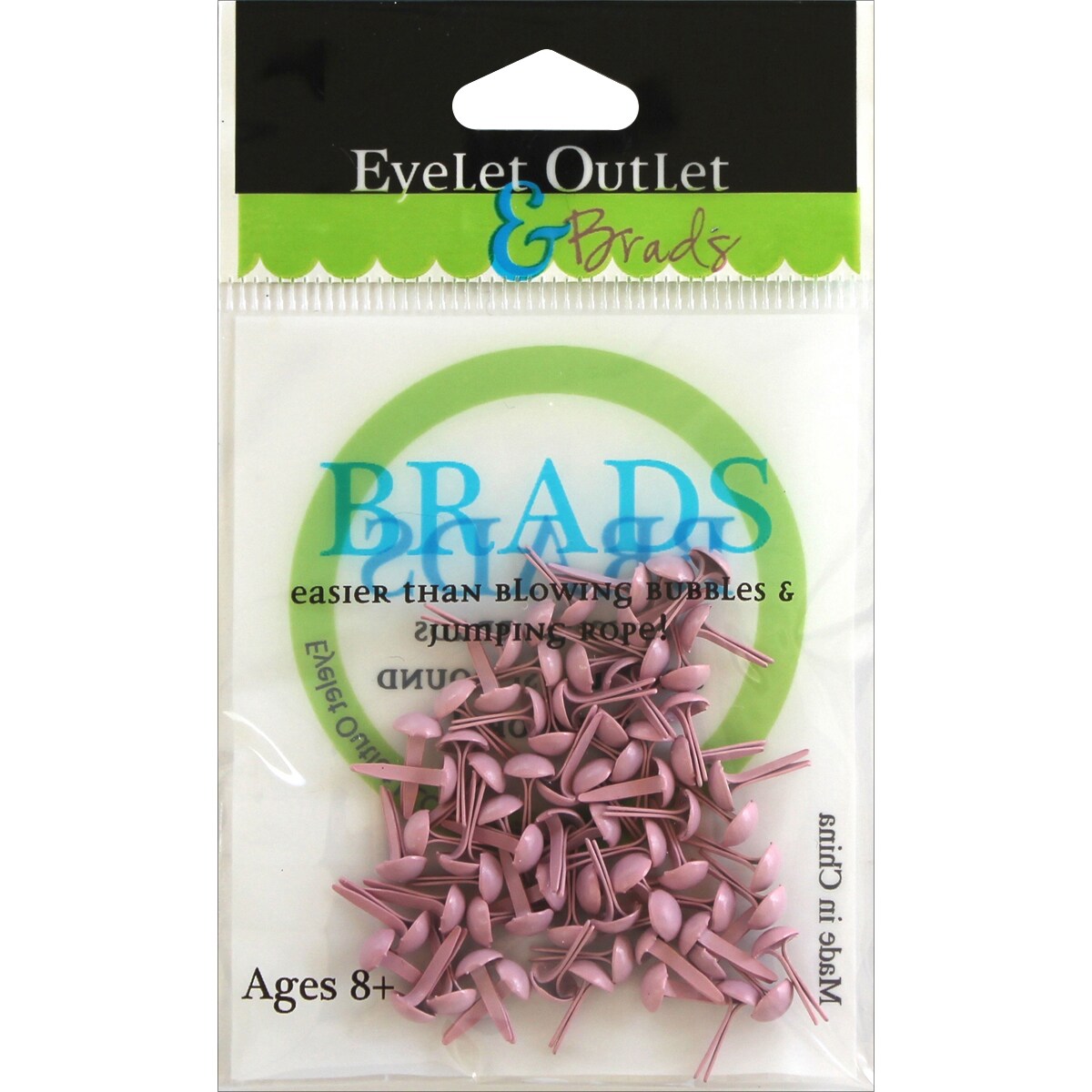 Eyelet Outlet Round Brads 4mm 70/Pkg-Pastel Pink