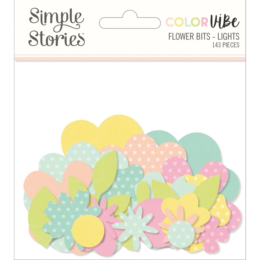 Color Vibe Cardstock Flowers Bits & Pieces 143/PkgLights Michaels