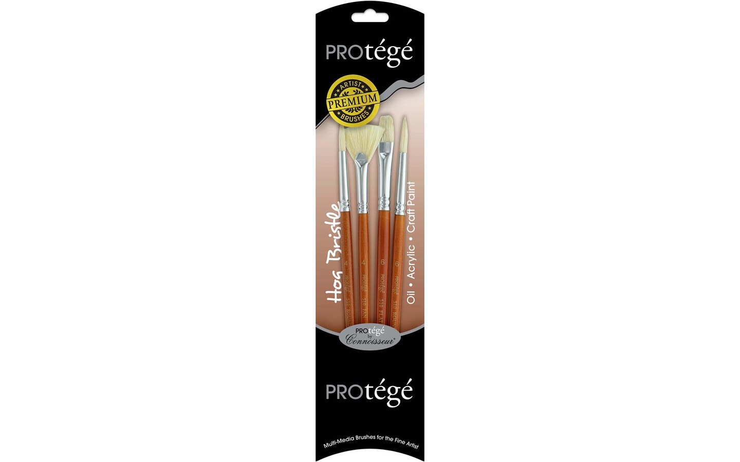 Protege Brush Set Hog Bristle Short Handle 4pc