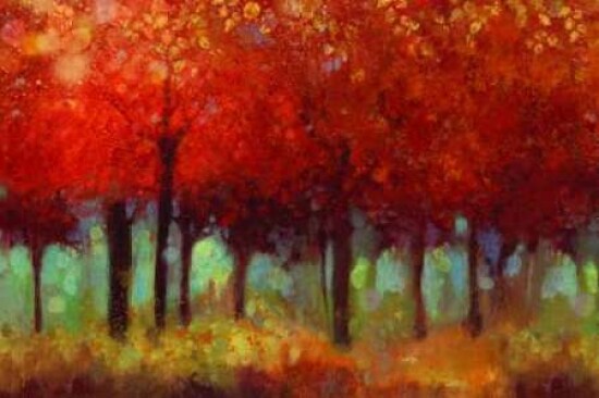 Red Forest Poster Print by Asia Jensen
