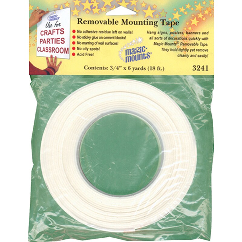 Removable Mounting Tape, 3/4" x 18' Roll Michaels