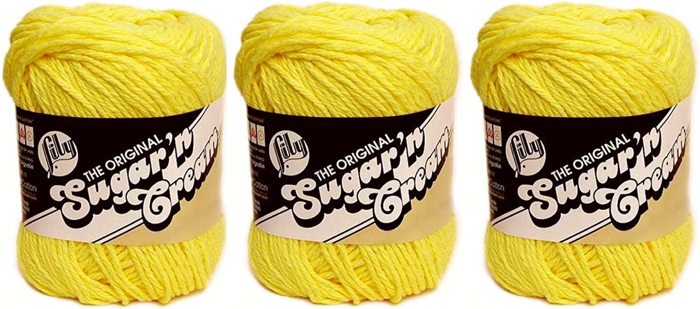 (Pack of 3) Lily Sugar&#x27;n Cream Yarn - Solids-Sunshine