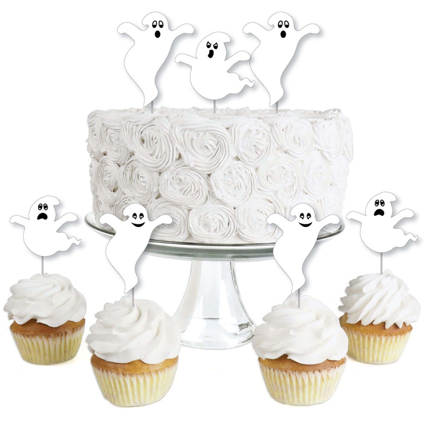 14 Stück Halloween Cupcake Topper – Süße Kuchen-Deko Mit Hexe, Kürbis, Geist & Fledermaus | Für Gruselige Partys & Kuchen