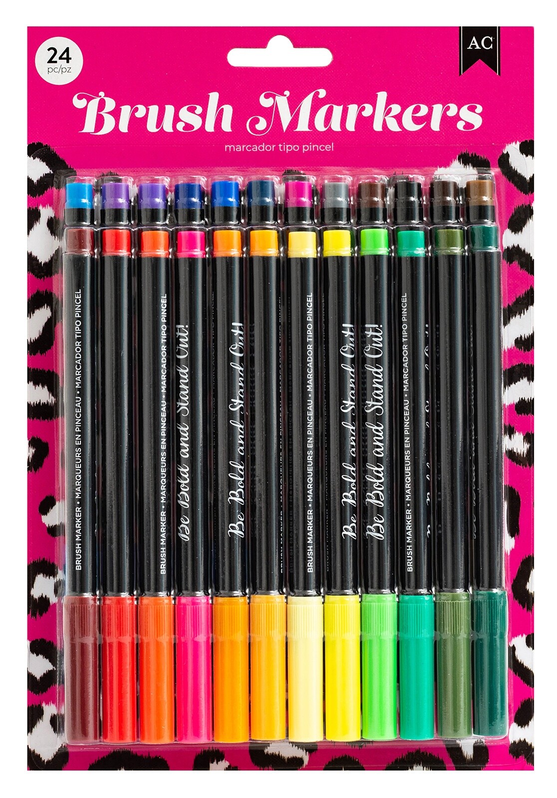 American Crafts Brush Markers 24/PkgLeopard Michaels