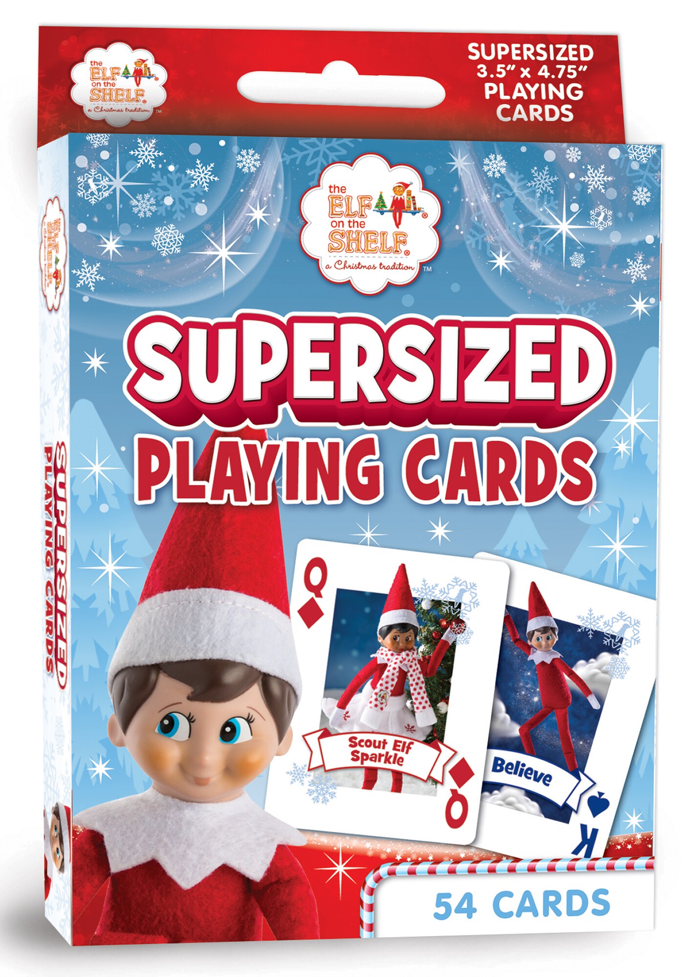 MasterPieces Licensed Kids Games - Elf on the Shelf - Supersized Playing Cards Games for Kids &#x26; Family, Laugh and Learn