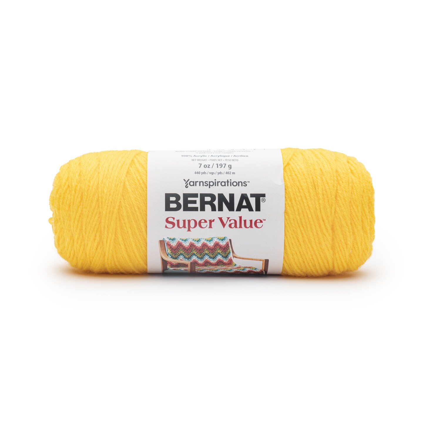 Bernat Super Value Solid Yarn-Sunshine