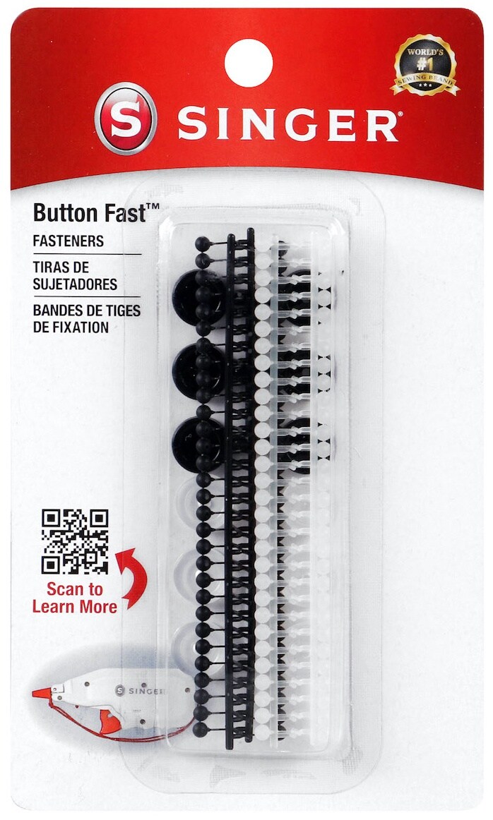 SINGER Button Fast Replacement Fasteners and Buttons 132/Pkg-