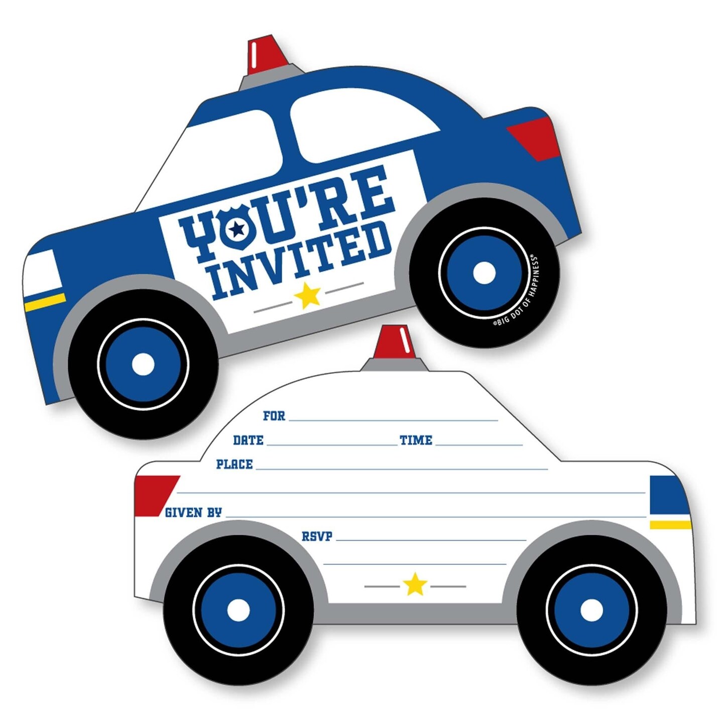 Big Dot Of Happiness 'Calling All Units' Police Birthday Party Game - 22 Scratch-Off Cards For Cop Baby Showers