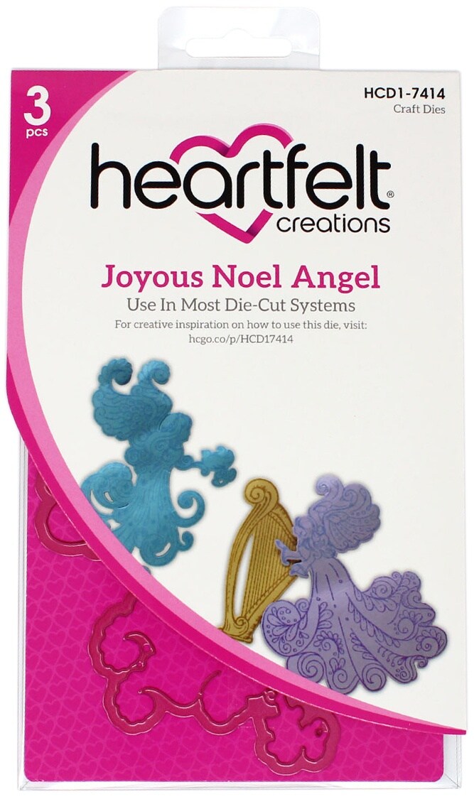 Heartfelt Creations Cut & Emboss Dies-Joyous Noel Angel, Count: 1 ...