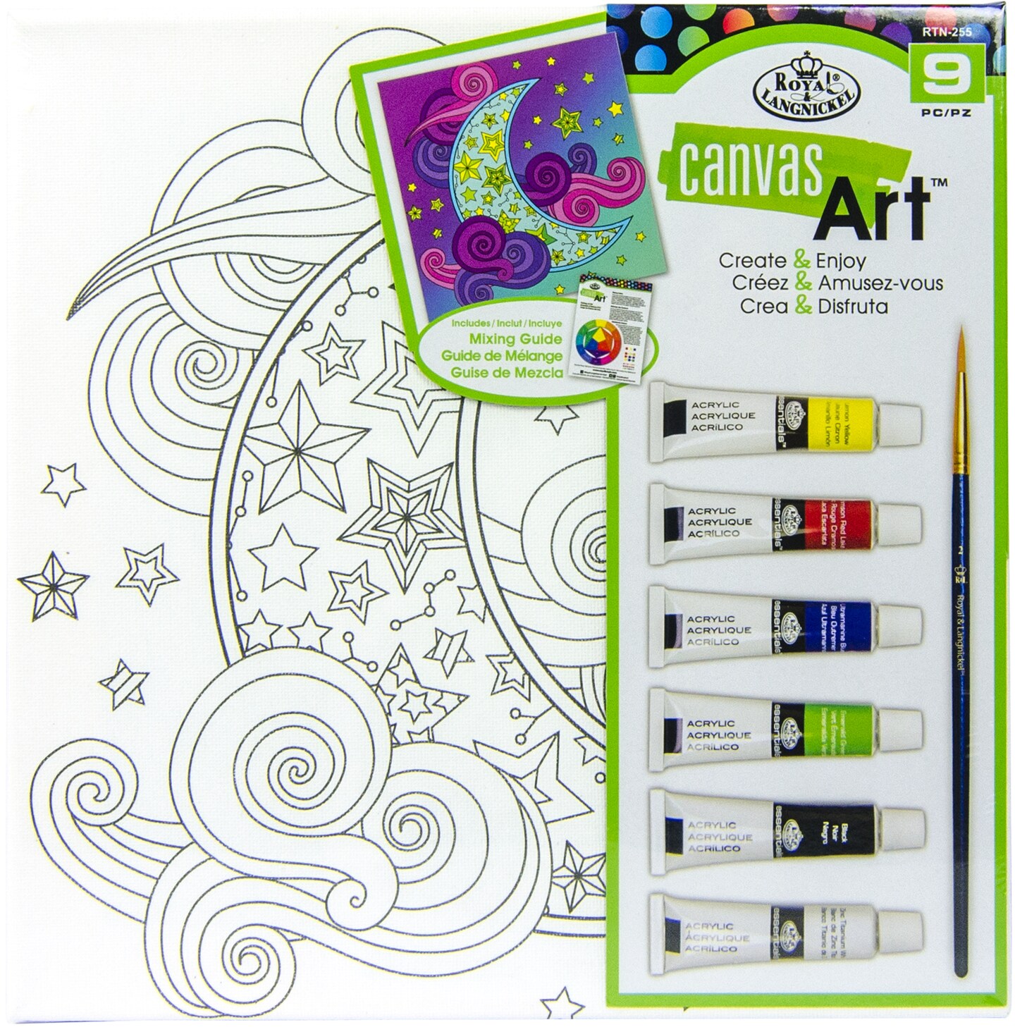 Canvas Art Paint Kit 10"X10"Moon Michaels