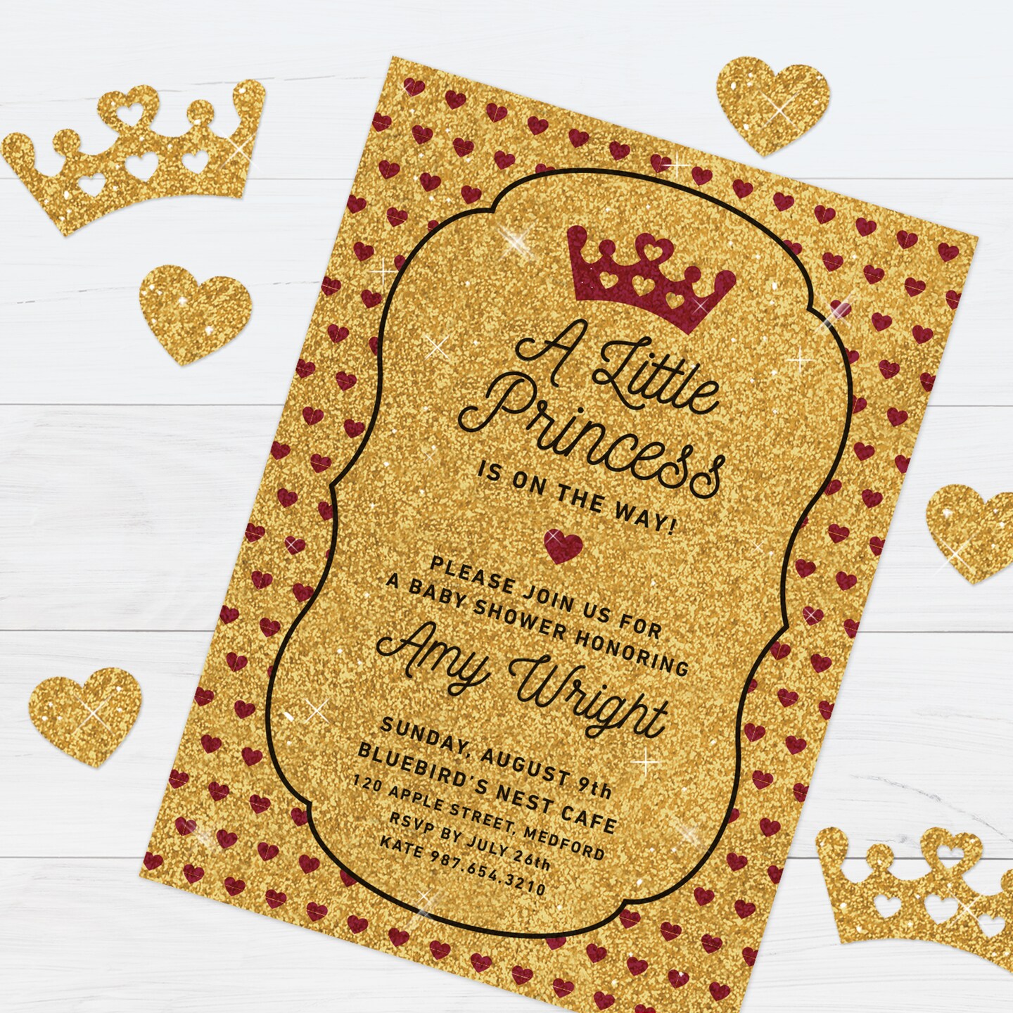 Printworks Printable Gold Glitter Cardstock, 15 Sheets, 8.5” x 11” (00516)