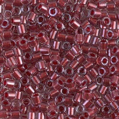 Miyuki Delica Bead 8/0, DBL0924, Sparkling Cranberry Lined Crystal
