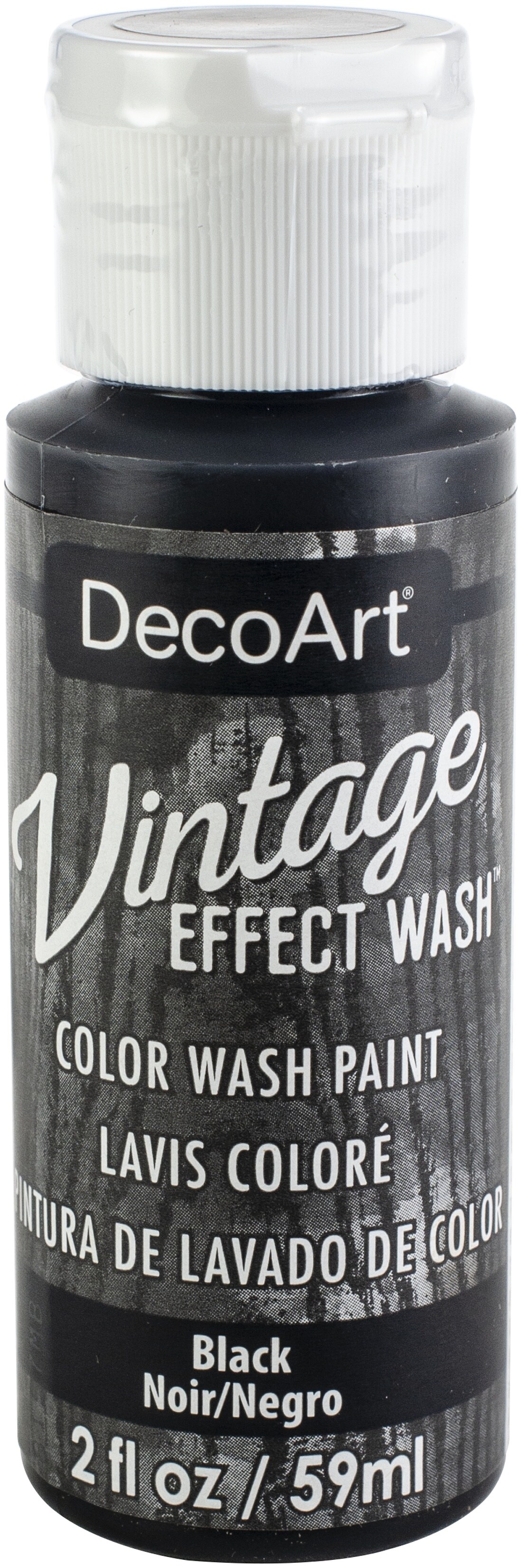 Decoart Vintage Effect Wash Paint 2Oz-Black