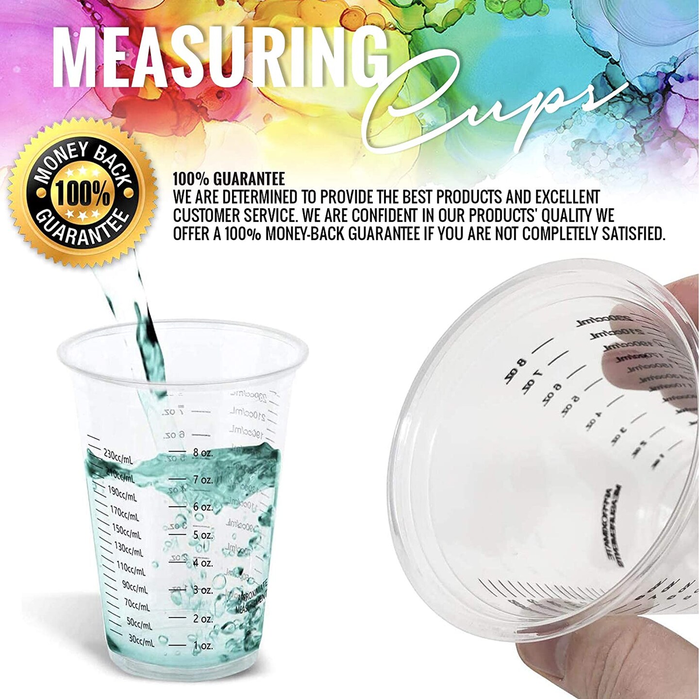 Disposable Measuring Cups For Resin - 20x Pixiss 10 Ounce