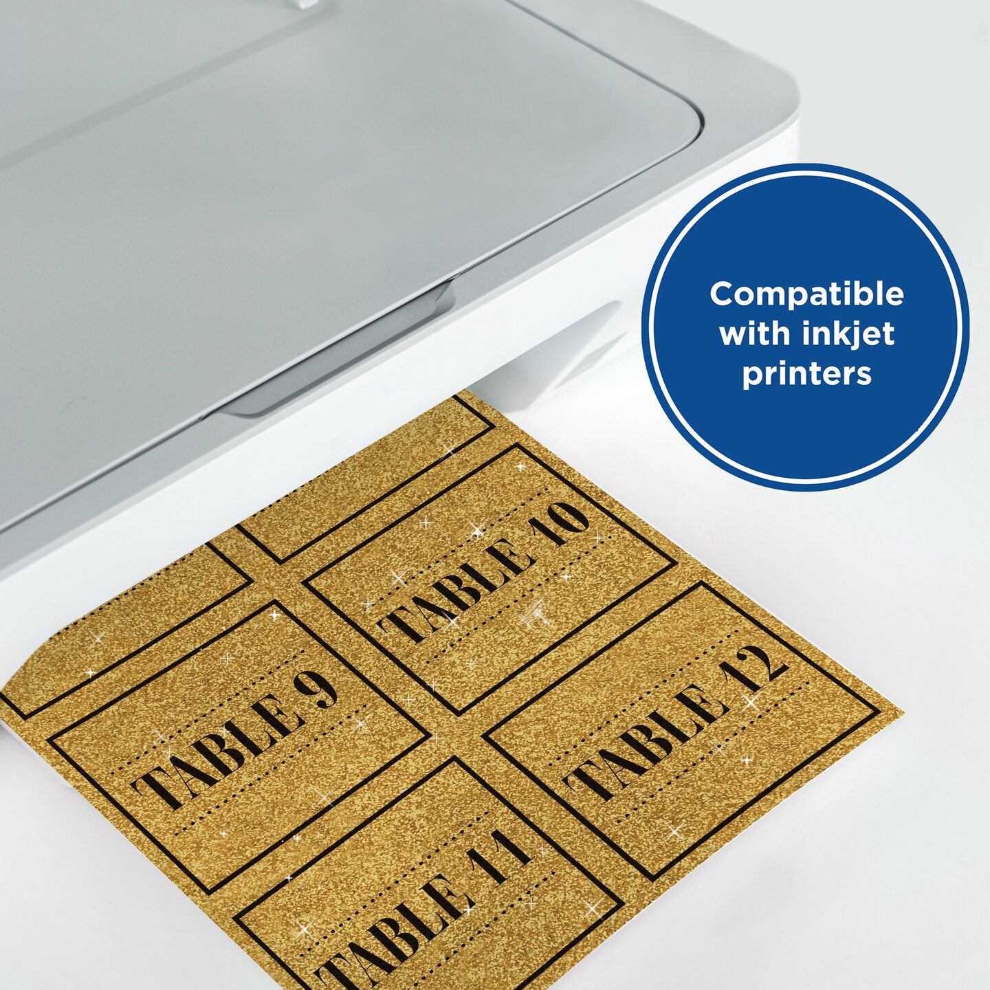 Printworks Printable Gold Glitter Cardstock, 15 Sheets, 8.5” x 11” (00516)