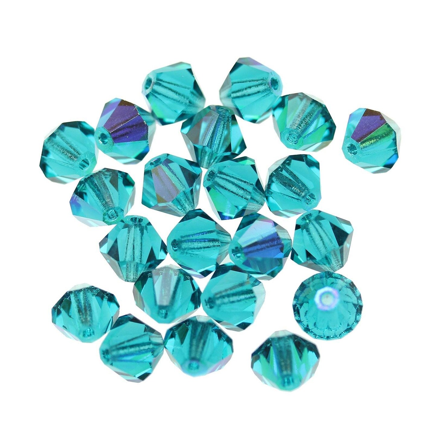 Preciosa Bicone 6mm Blue Zircon AB Beads | Michaels