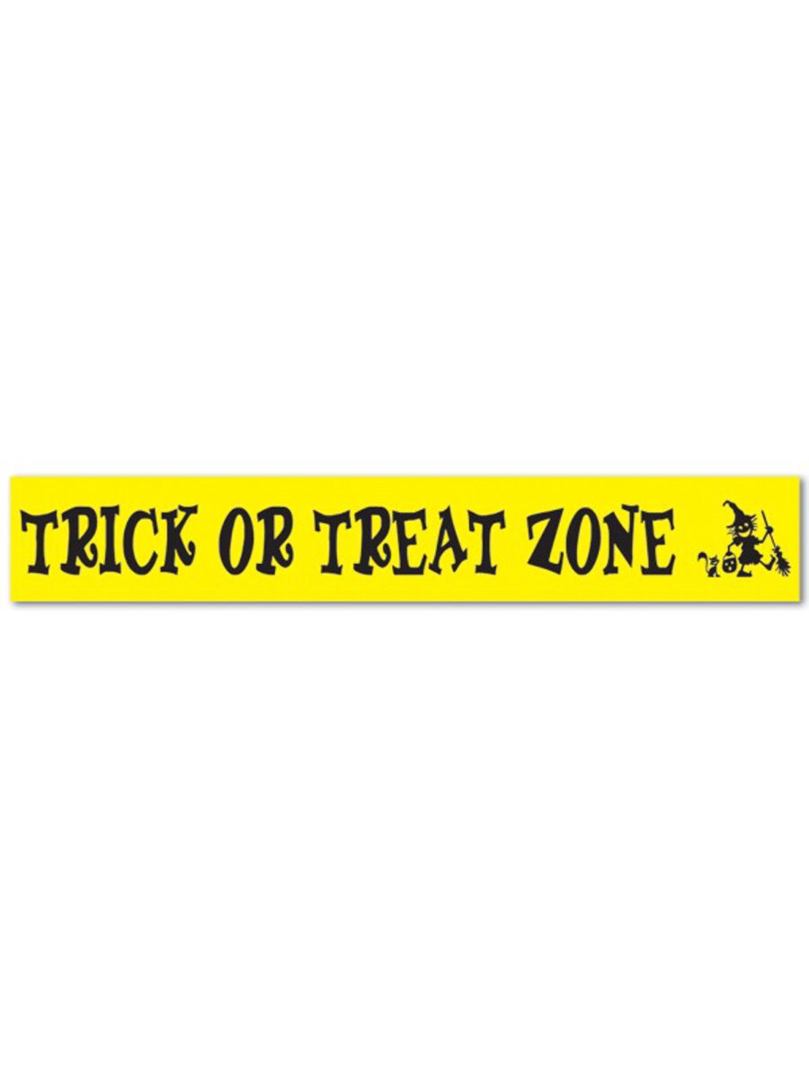Trick Or Treat Zone Party Tape Halloween Decoration 3&#x22; x 20&#x27; Caution Tape
