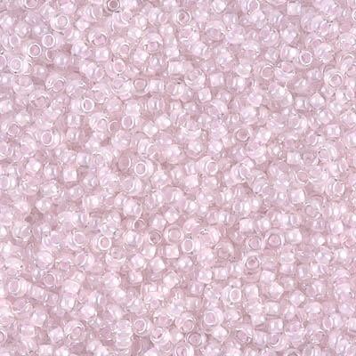 Miyuki 11 Round Seed Bead, 11-207, Pink Lined Crystal