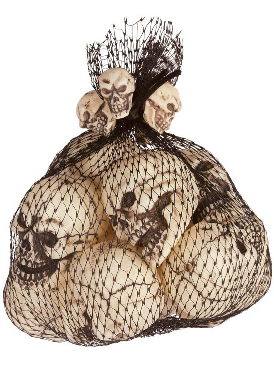 Bag Of Small Skeleton Skulls Decorations