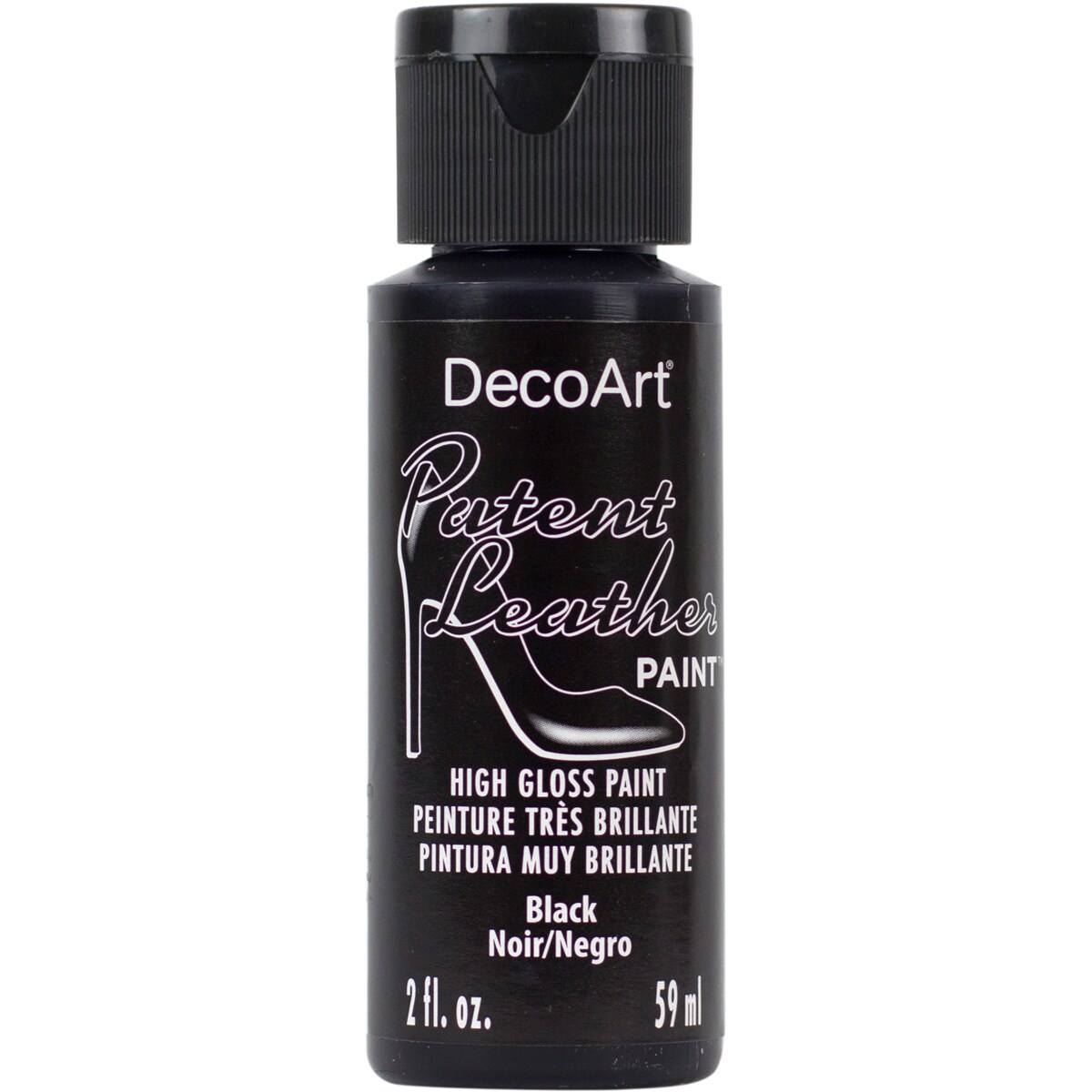 DecoArt Patent Leather Paint 2oz-Black