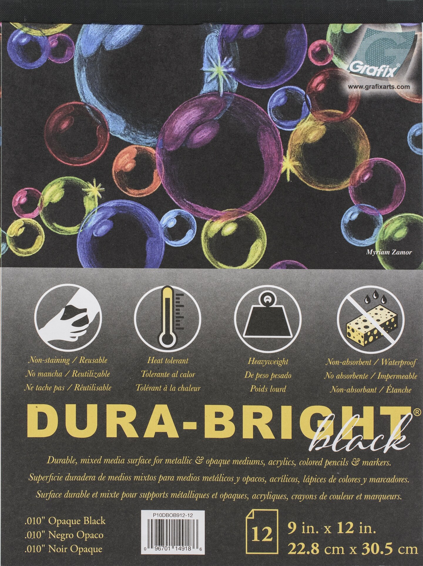 Tampon Grafix Dura-Bright .01 Blanc 11X14 12/Sh