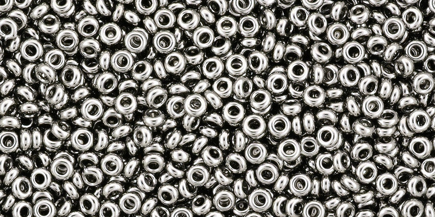 Toho Demi Round 11/0 Seed Bead, Nickel, TN-11-711
