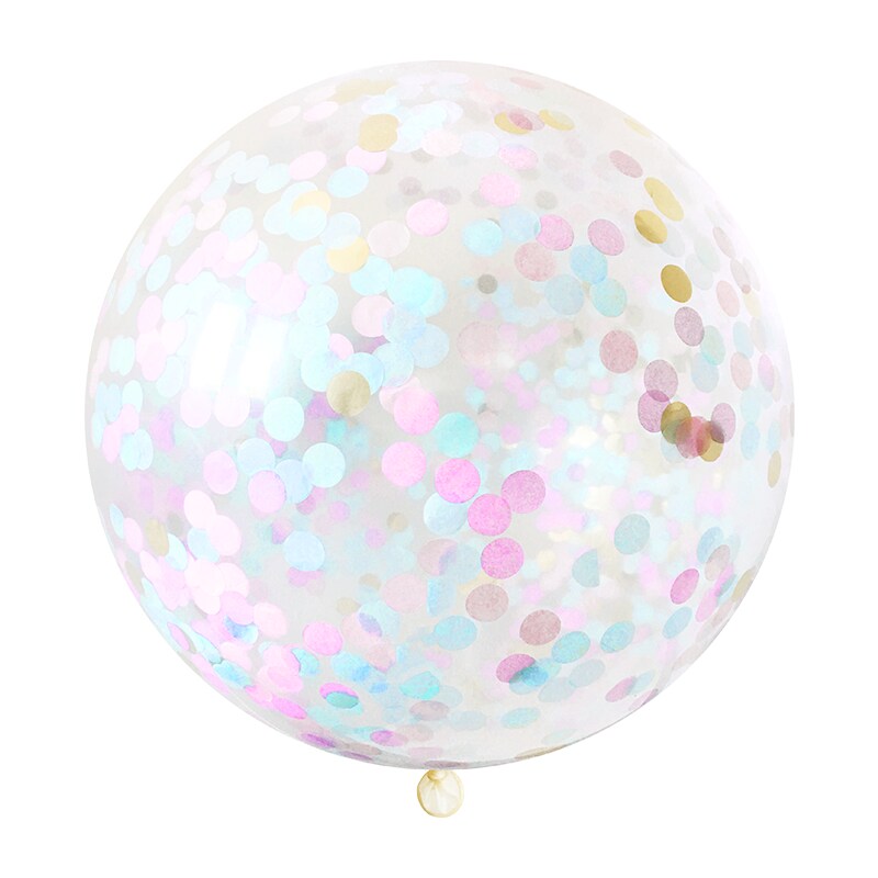 Jumbo Confetti Balloon - Cotton Candy (Baby Shower)