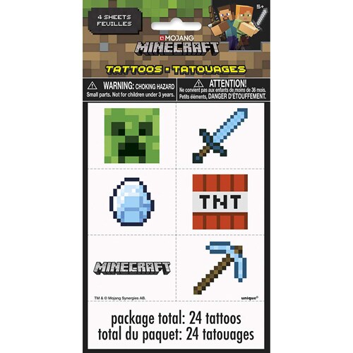 24 CT Minecraft Tattoos
