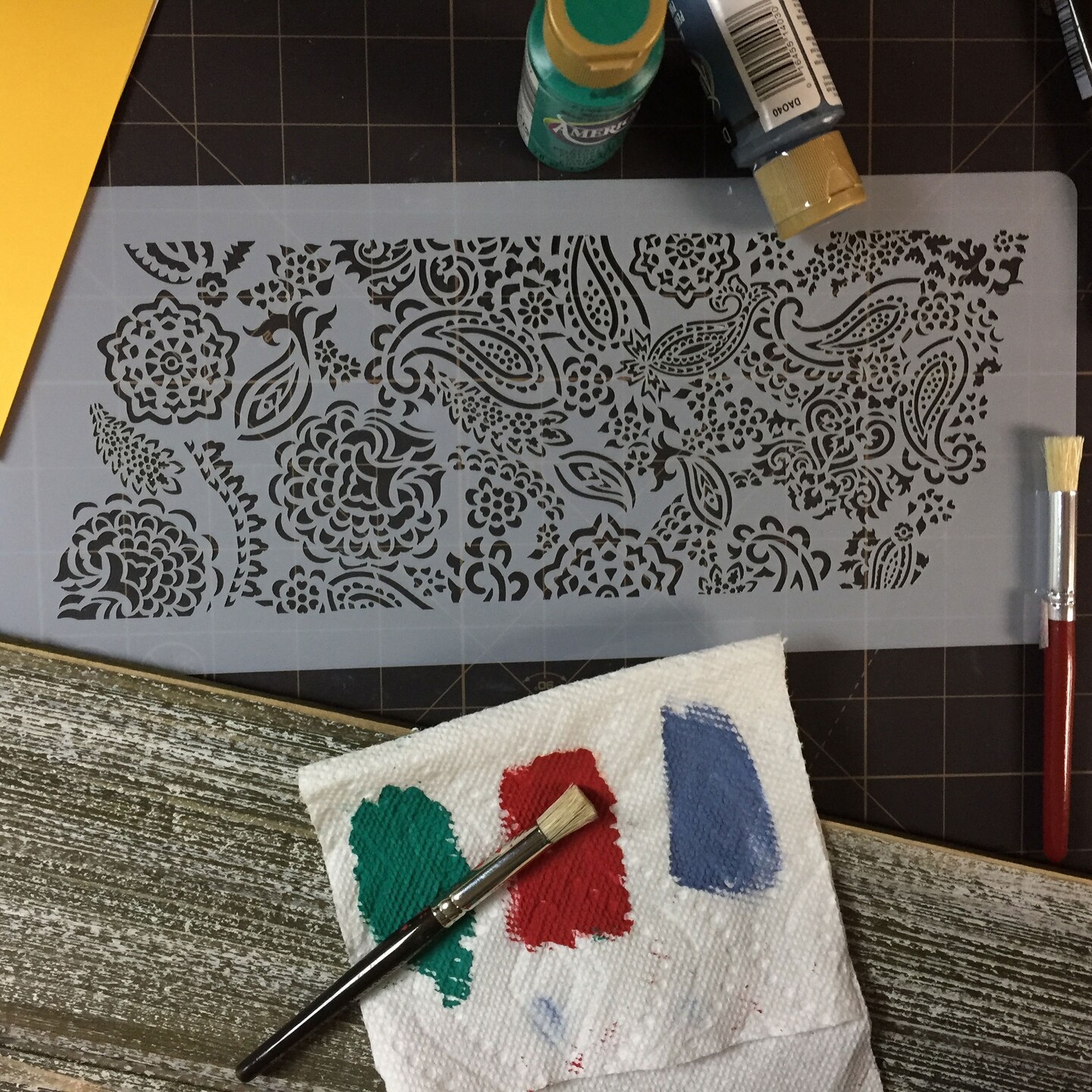 Ted Scutti&#x27;s Intricate Paisley Cake Stencil Side | Cake Decorating Tools | Baking Stencils for Royal Icing, Airbrush, Dusting Powder | Reusable Plastic Food Grade Stencil for Cakes | Easy to Use &#x26; Clean Cake Stencil | C968 by Designer Stencils
