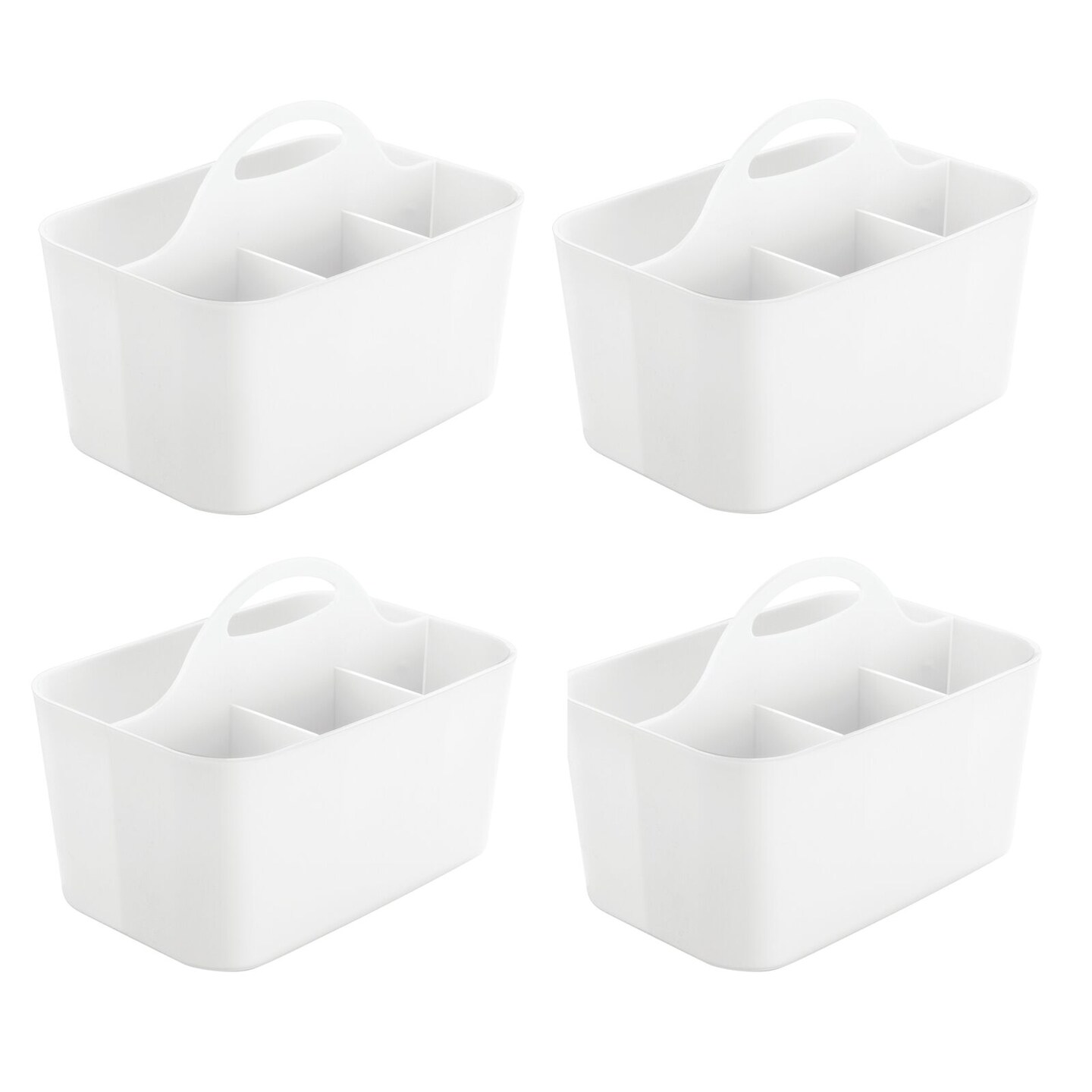 mDesign Plastic Storage Caddy Tote for Sewing & Craft Supplies, Small