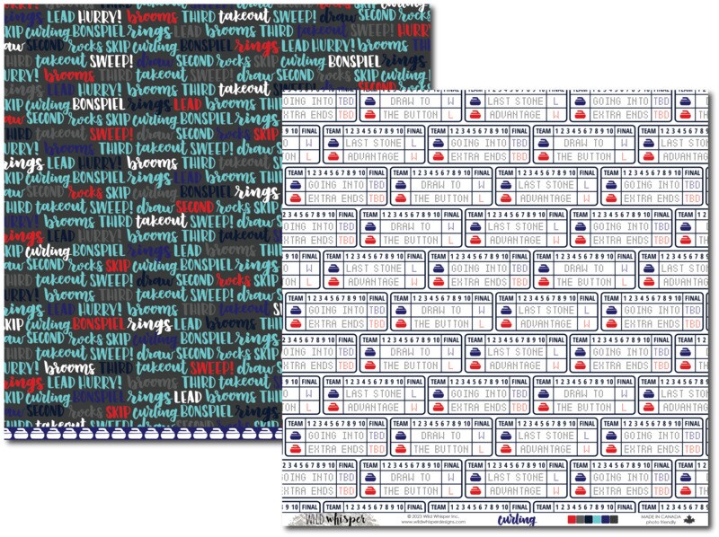 Curling DOUBLE 12x12 Paper Pack - Wild Whisper Designs