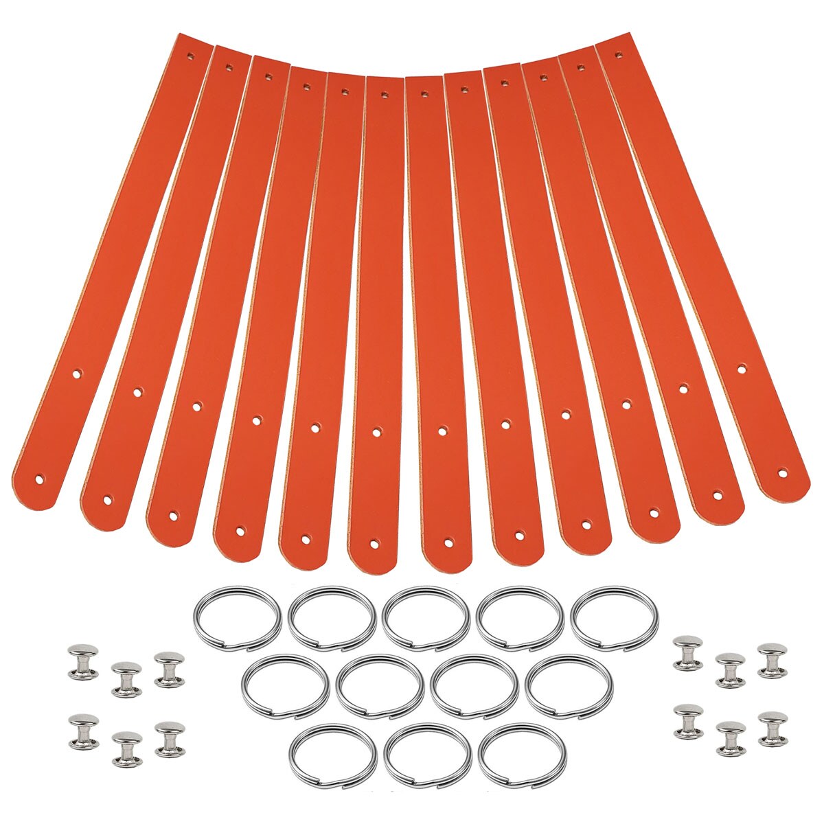 Blank Leather Keyrings 12 Pack – Pre-Cut Blanks with Hardware for Hot, Foil Stamping & Engraving