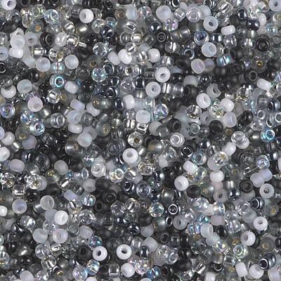 Miyuki 11 Round Seed Bead, 11-MIX-04, Mix - Salt and Pepper, 22 grams