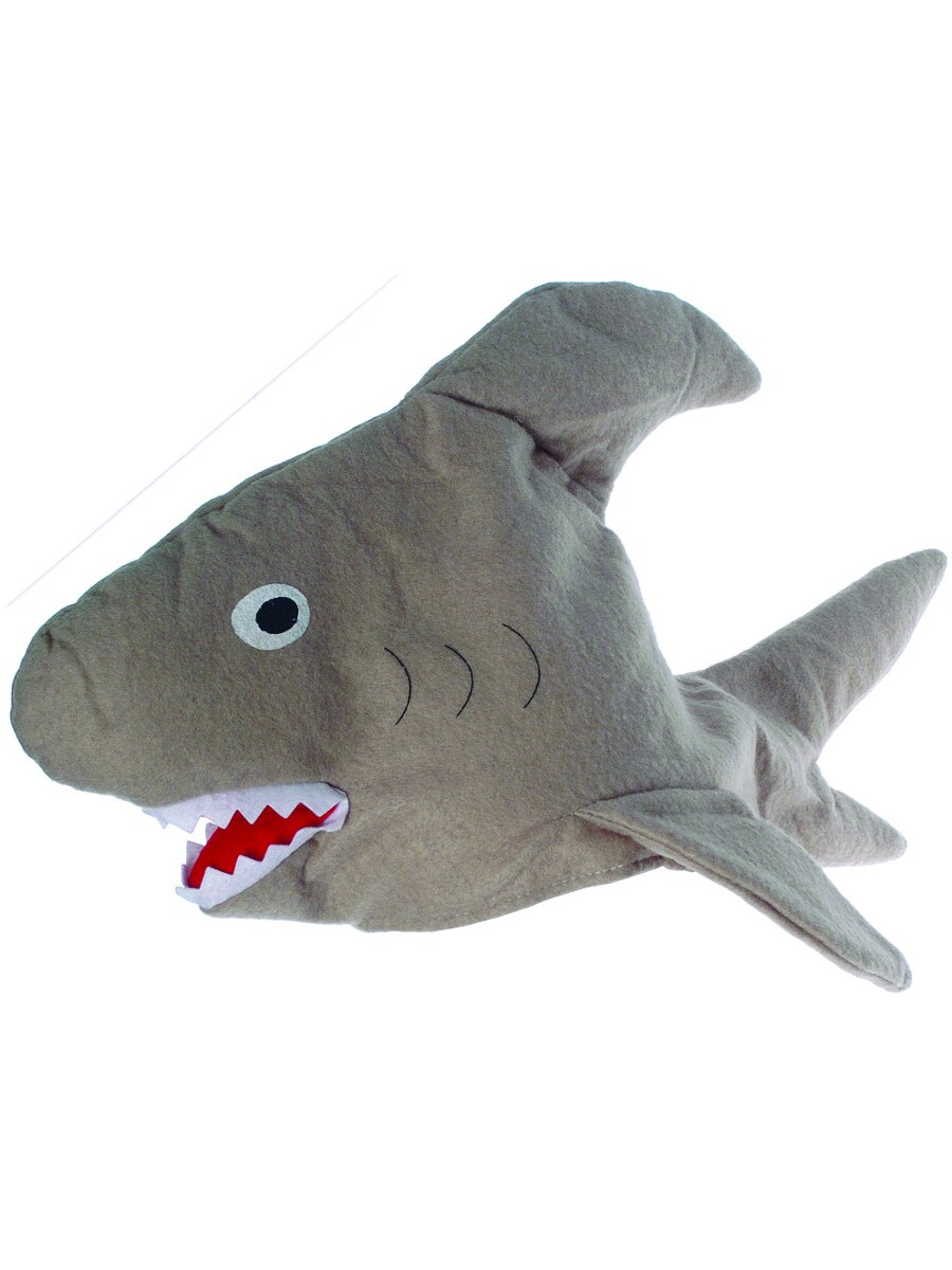 New Huge 24&#x22; Stuffed Plush Shark Hat Costume Party Cap