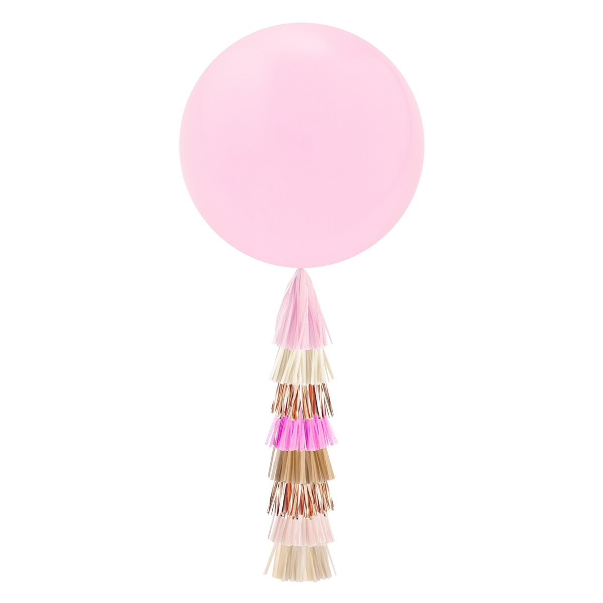 Jumbo Balloon &#x26; Tassel Tail - Rustic Blush