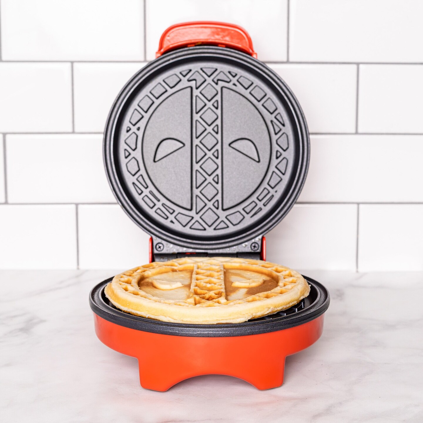 Uncanny Brands Marvel Deadpool Waffle Maker Small Kitchen Appliances