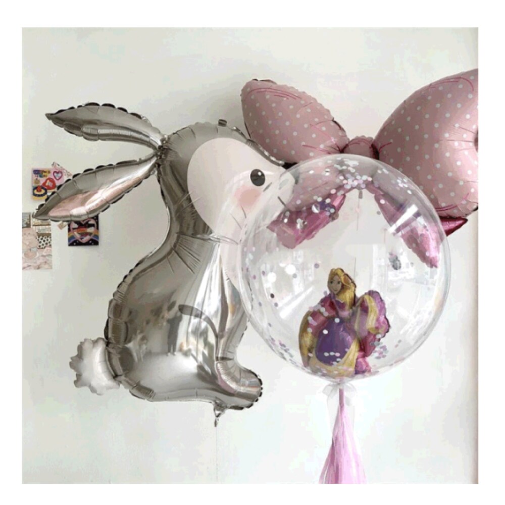 Easter Decoration Rabbit Helium Foil Balloons - Jungle Bunny Forest Animal Balloon