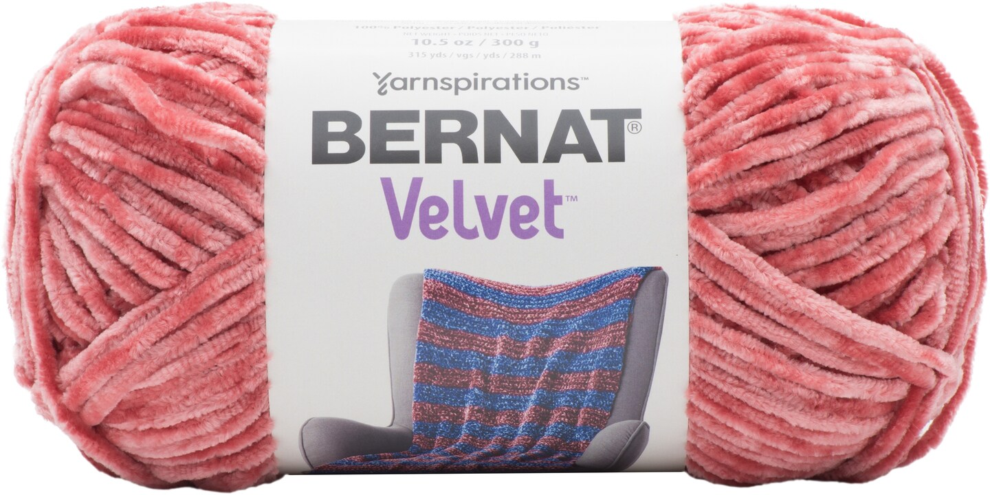 Bernat Velvet Terracotta Rose Yarn - 2 Pack of 300g/10.5oz - Polyester - 5 Bulky - 315 Yards - Knitting/Crochet