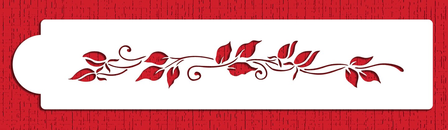 Rose Cake Stencil Tier #1 | C561 by Designer Stencils | Cake Decorating Tools | Baking Stencils for Royal Icing, Airbrush, Dusting Powder | Reusable Plastic Food Grade Stencil for Cakes | Easy to Use & Clean Cake Stencil