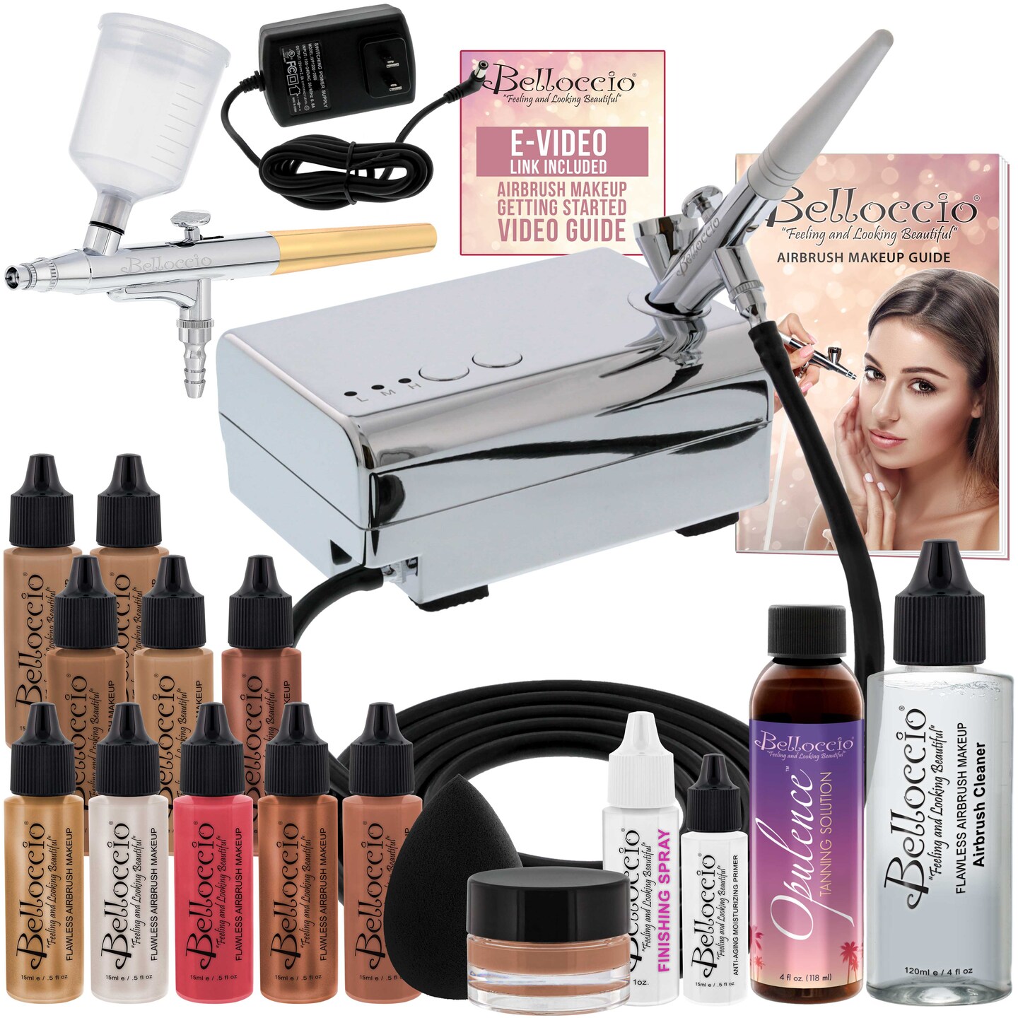 Belloccio Ultimate Airbrush Makeup & Spray Tanning System; Makeup