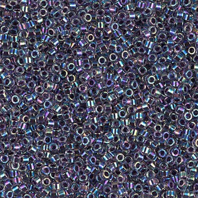 Miyuki Delica Bead 11/0, DB0059, Amethyst Lined Crystal AB, 5 grams