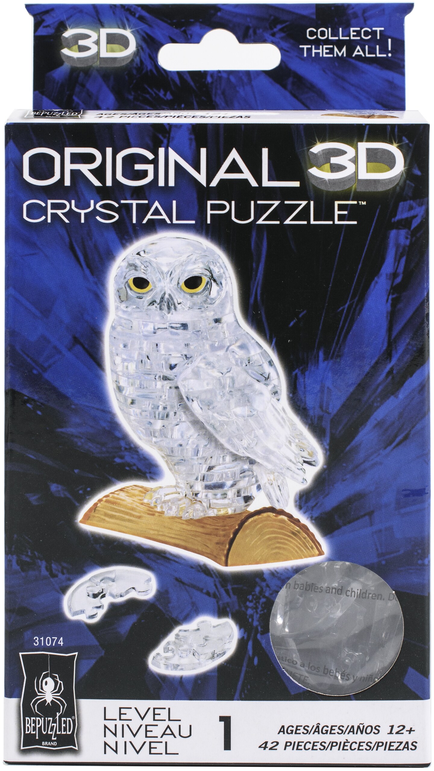 BePuzzled 3D Crystal Puzzle-Owl