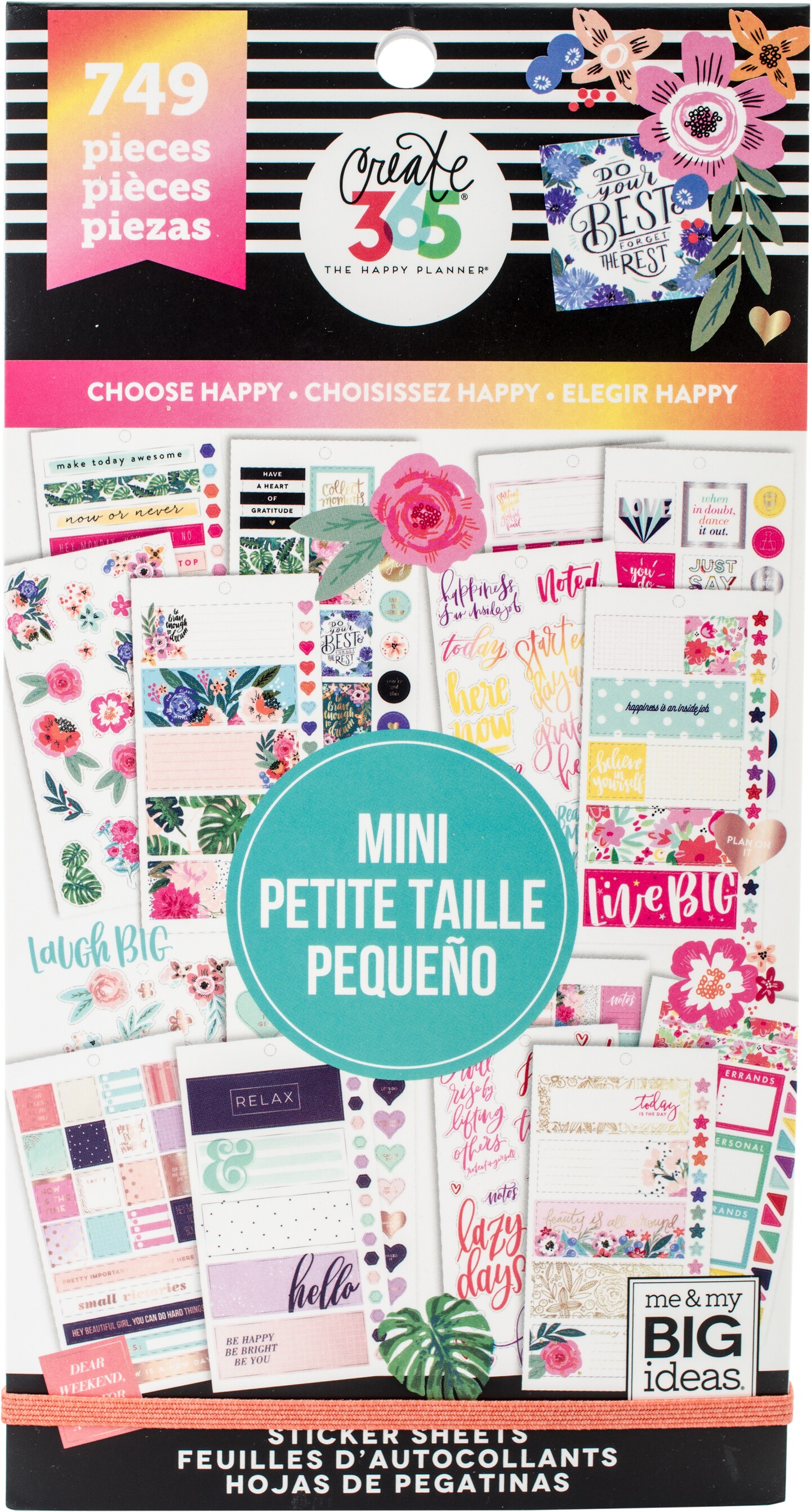 Happy Planner Sticker Value Pack-Choose Happy - Mini, 749/Pkg | Michaels