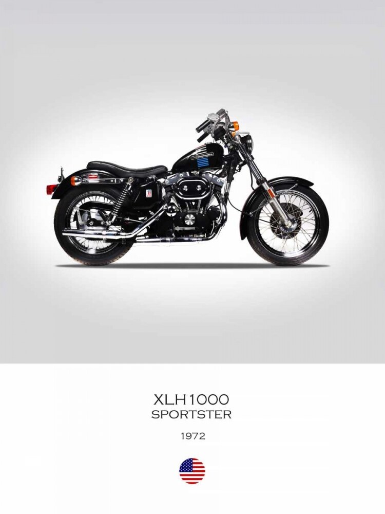 Harley Davidson XLH1000 Sports Poster Print by Mark Rogan # RGN113690