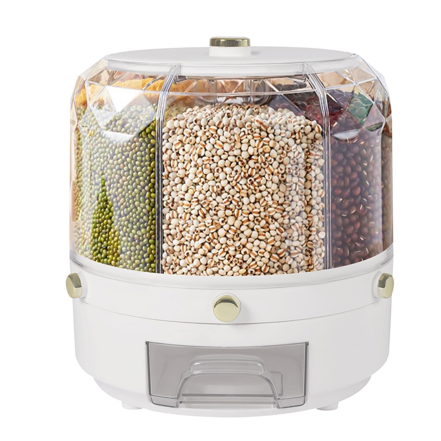 Kitcheniva 6 in 1 360&#xB0; Rotating Grain Dispenser Container