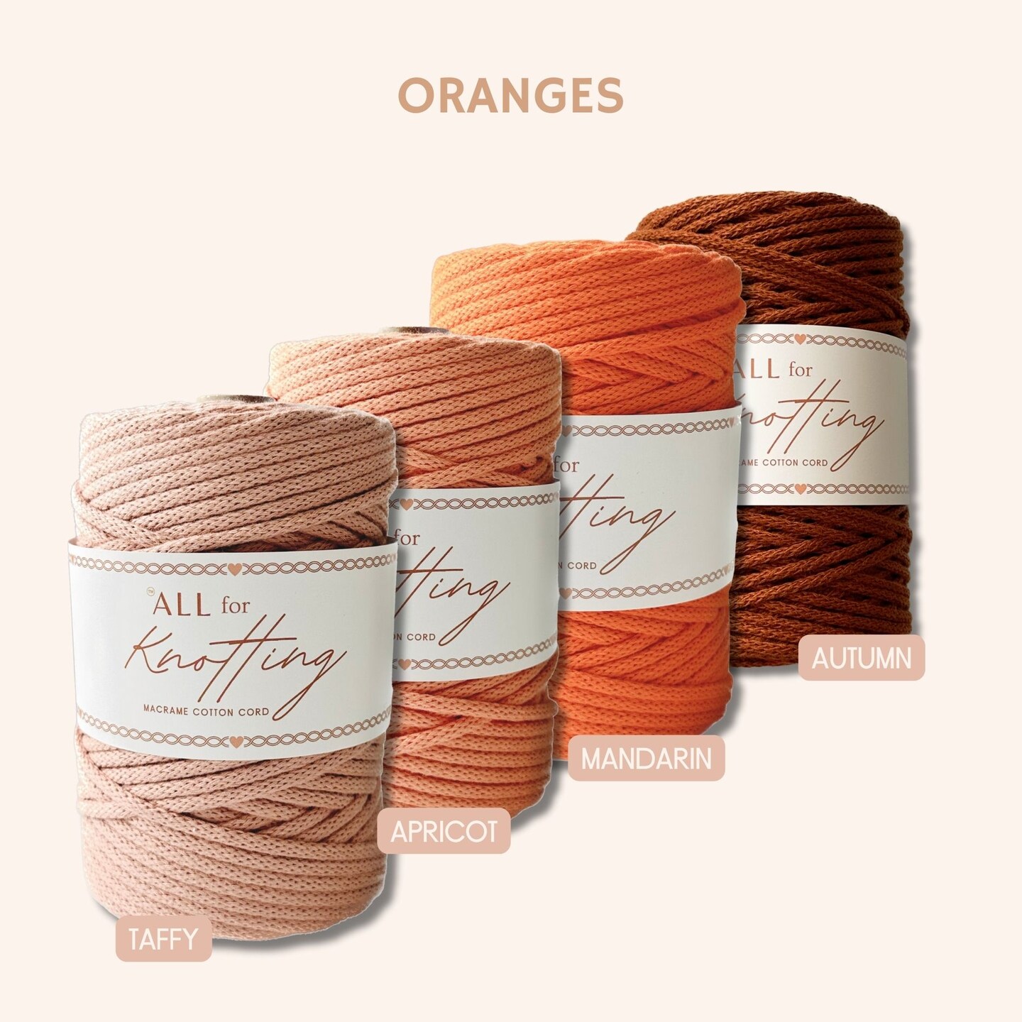 5mm Braided Cords for Macrame, approx 390ft/130yds - All for Knotting